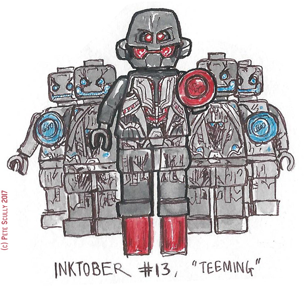 inktober 13 TEEMING sm