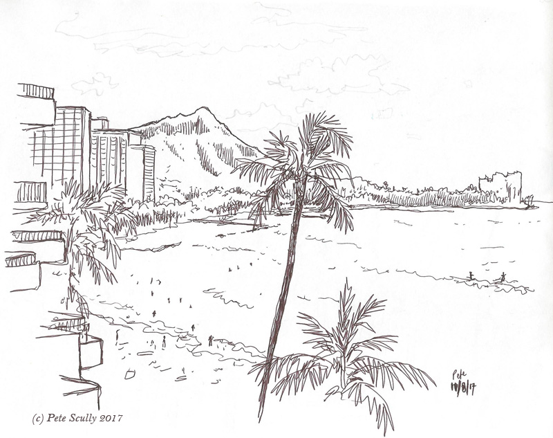 Waikiki view morning sm