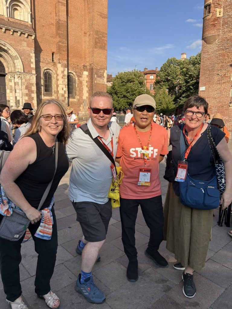 Kalina Wilson, Pete Scully, Mike Daikabura, Liz Steel in Toulouse